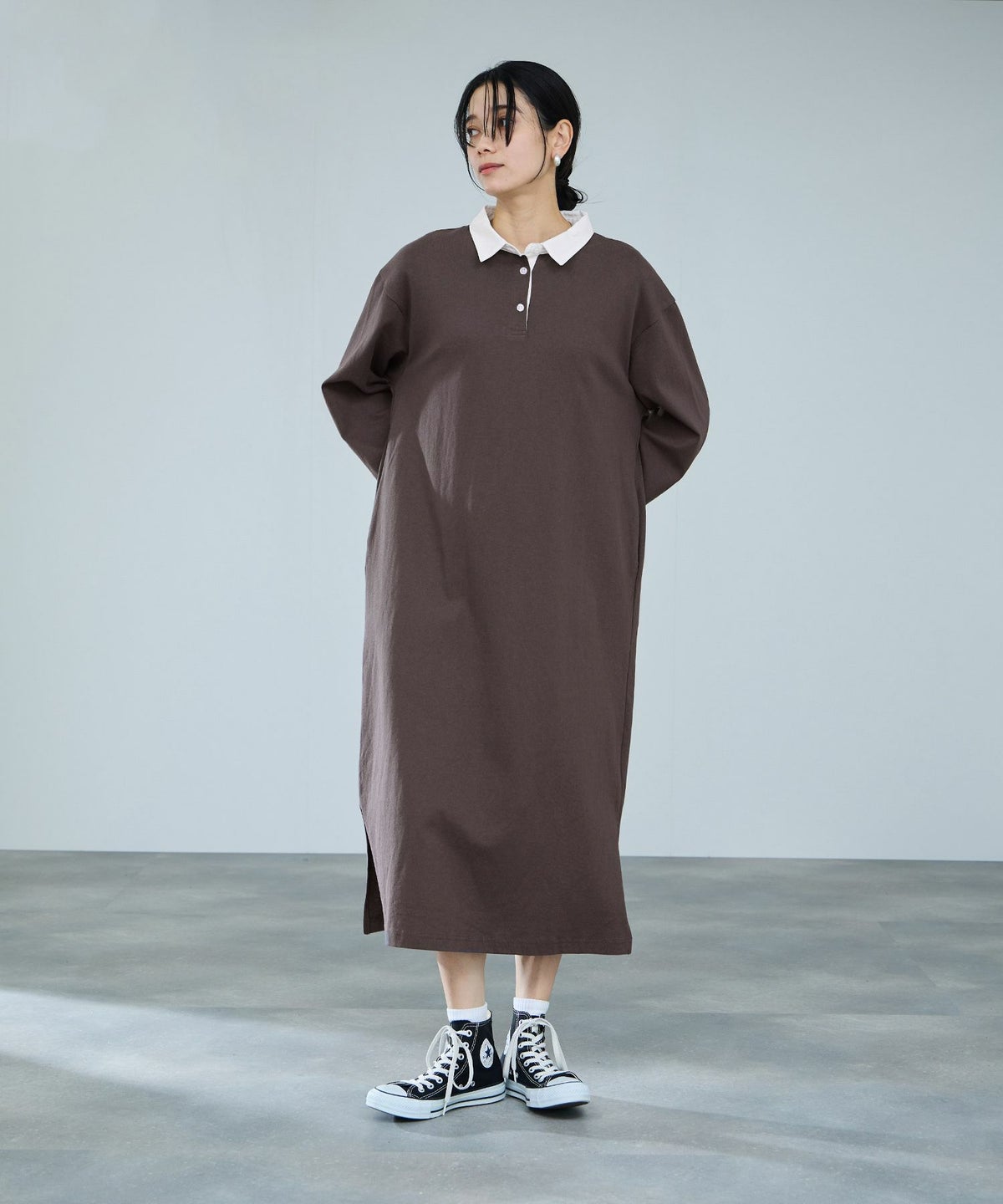 milli de l'air ラガーシャツワンピース レディース