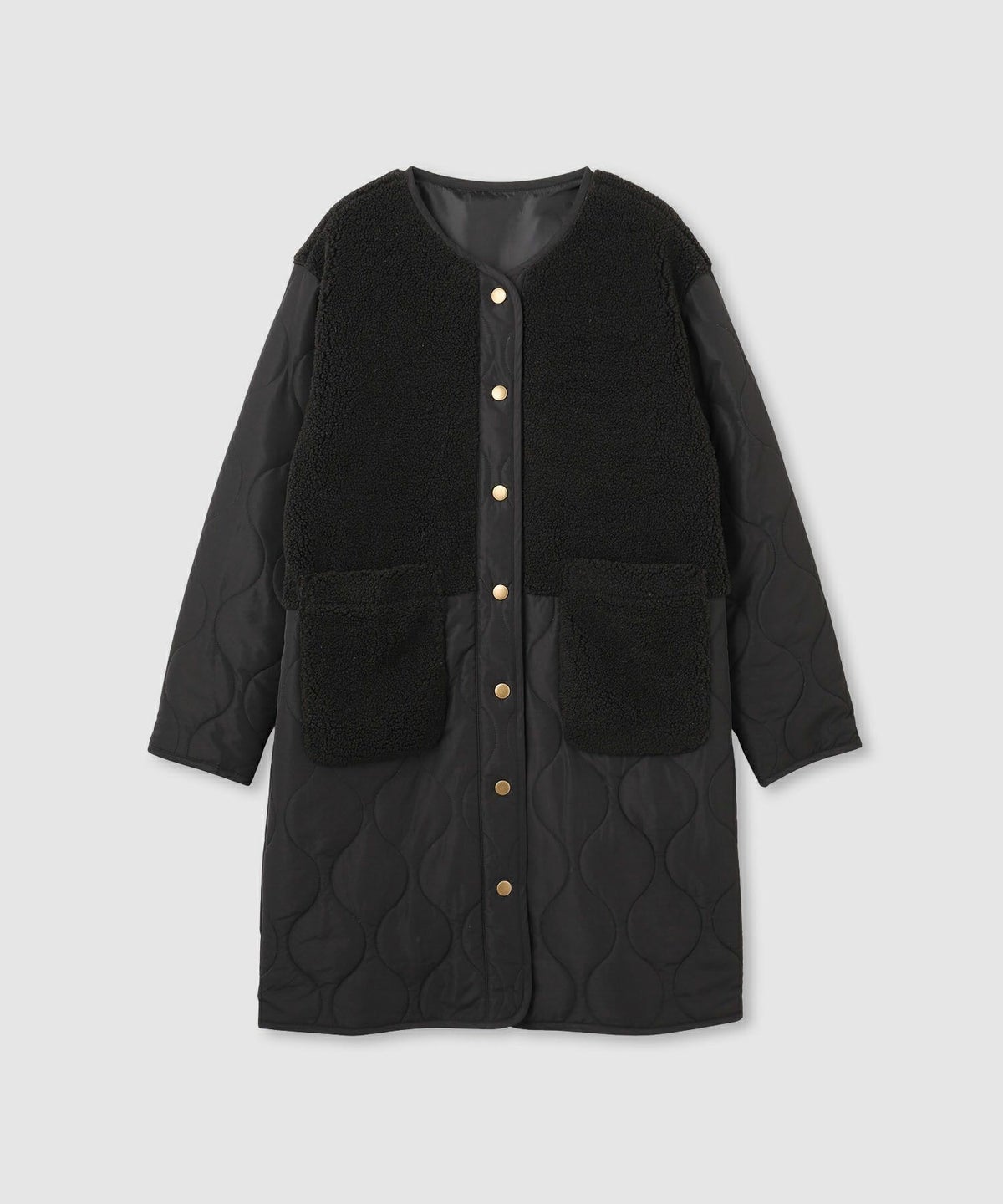 nAvy グラムスキルトボア切替コート レディース