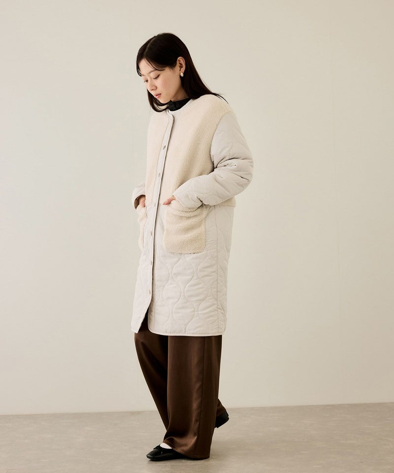 [値下げ]nAvy  グラムスキルトボア切替コート レディース商品画像-8