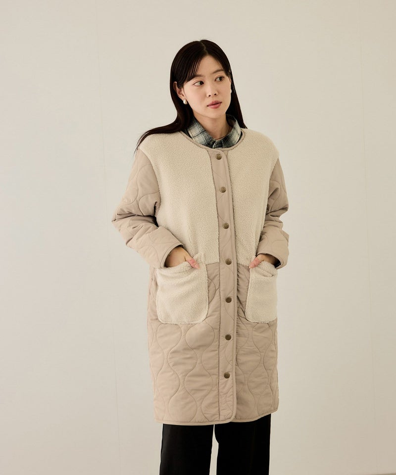 [値下げ]nAvy  グラムスキルトボア切替コート レディース商品画像-12