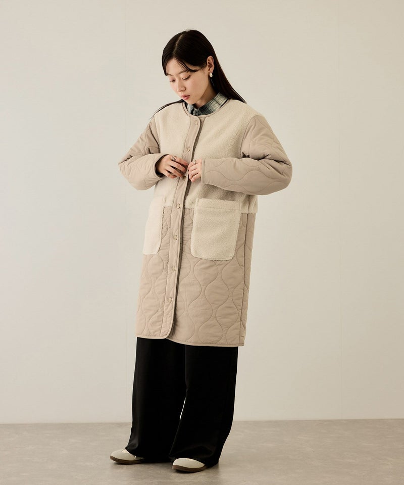 nAvy グラムスキルトボア切替コート レディース商品画像-13