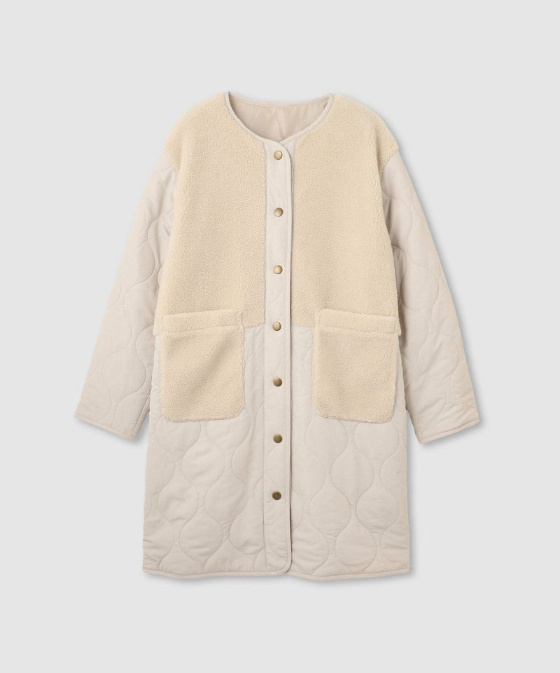 nAvy グラムスキルトボア切替コート レディース商品画像-14