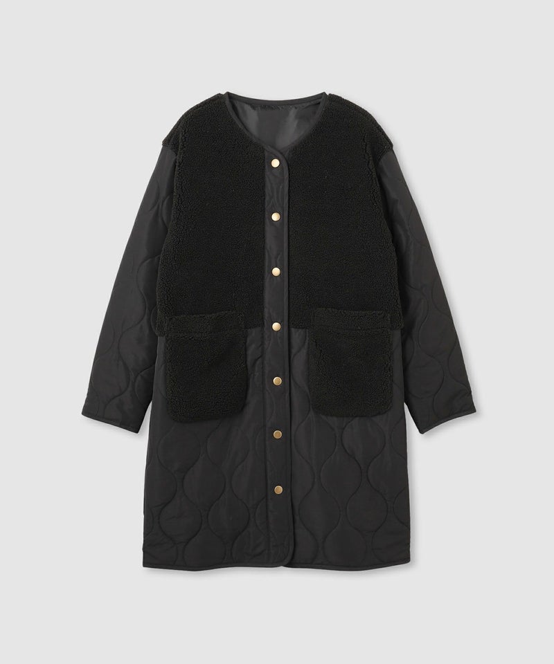 nAvy グラムスキルトボア切替コート レディース商品画像-15