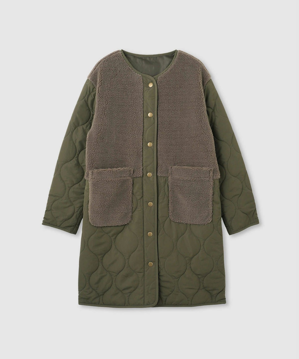 nAvy グラムスキルトボア切替コート レディースnAvy グラムスキルトボア切替コート レディース