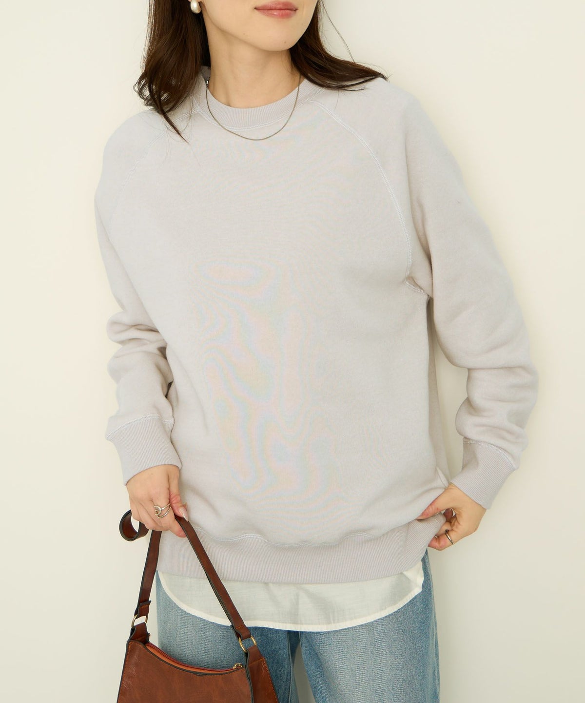 nAvy 裏シャギーラグラントレーナー レディース