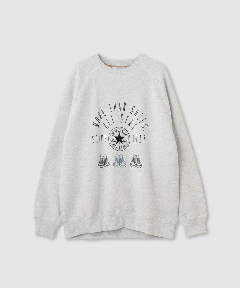 CONVERSE  フロントシューズ刺繍裏シャギートレーナー レディース商品画像-2