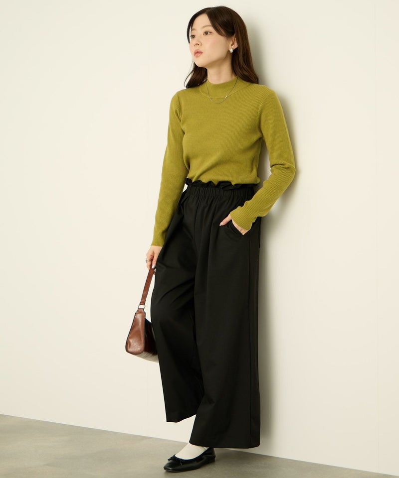 リブハイネックプルオーバー レディース商品画像-10