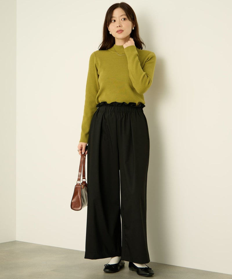 [期間限定knit]リブハイネックプルオーバー レディース商品画像-11