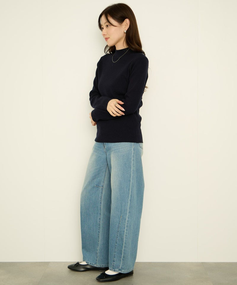[期間限定knit]リブハイネックプルオーバー レディース商品画像-14