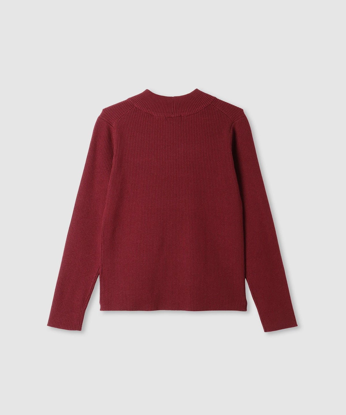 リブハイネックプルオーバー レディース