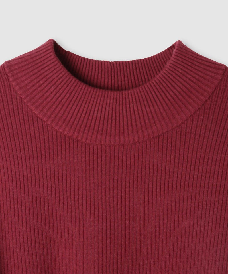 [期間限定knit]リブハイネックプルオーバー レディース商品画像-19
