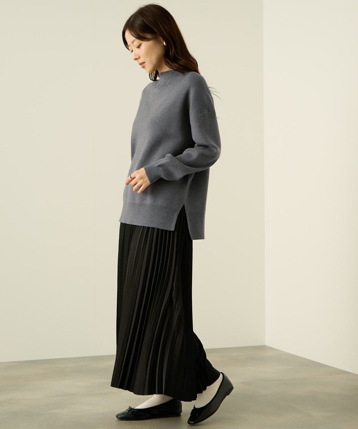 ハイネックプルオーバー レディース
