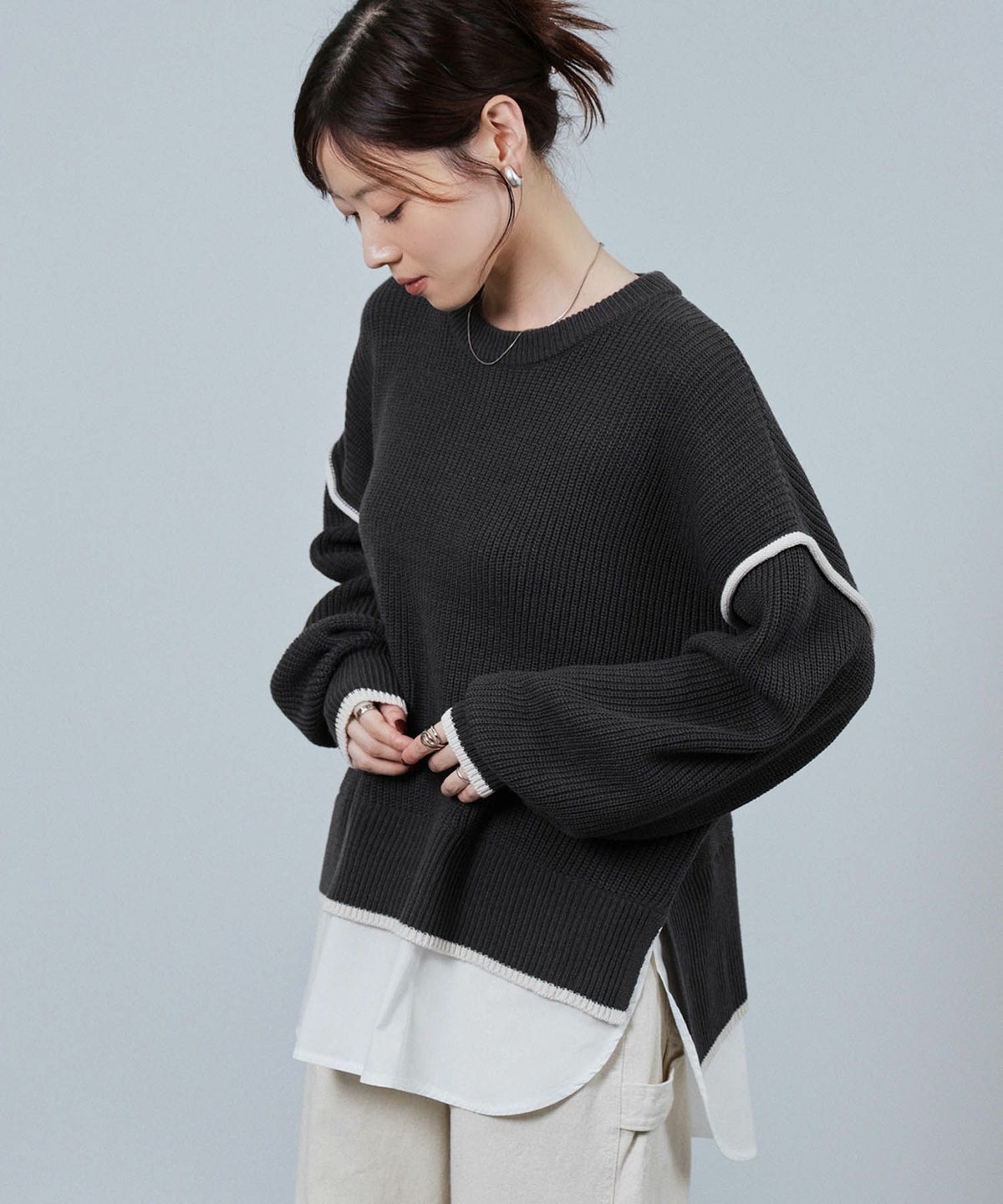 nAvy 時短 クルーニット レディース