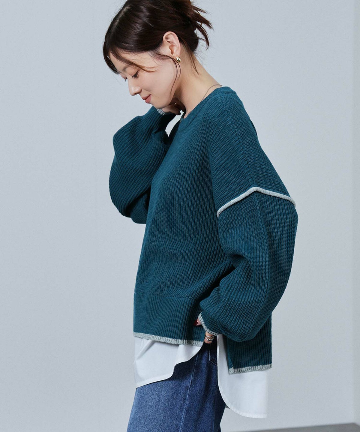 nAvy 時短 クルーニット レディース