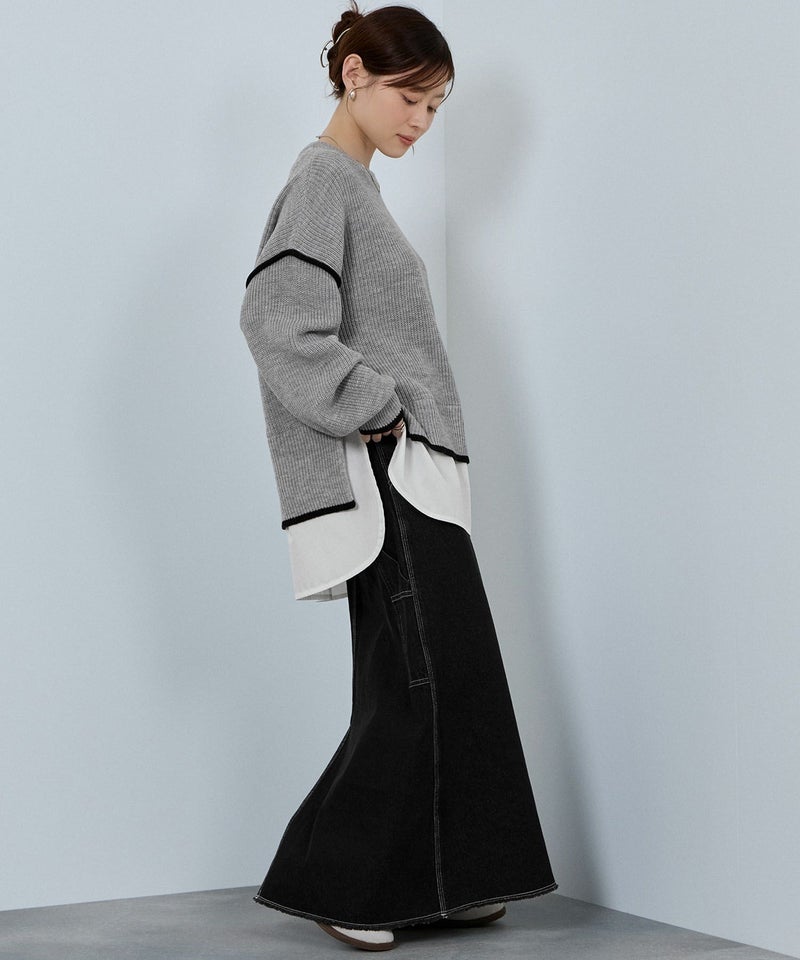 [期間限定knit]nAvy  時短 クルーニット レディース商品画像-12