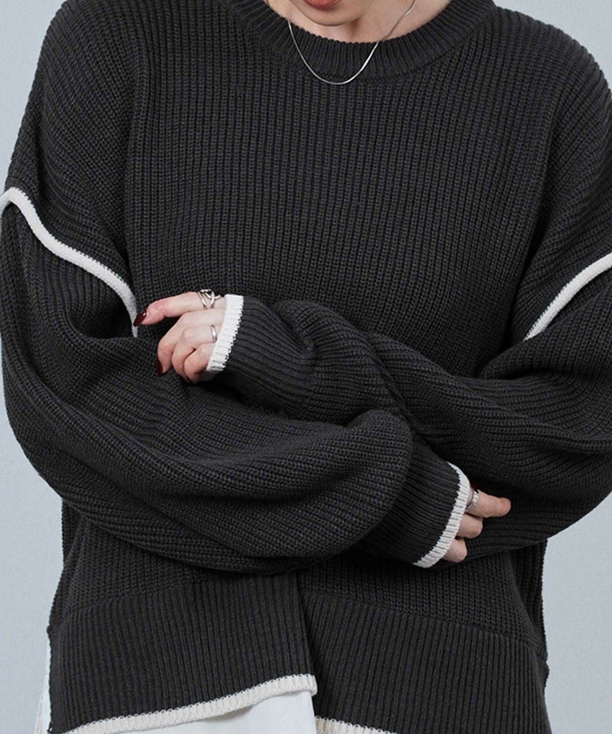 nAvy 時短 クルーニット レディース