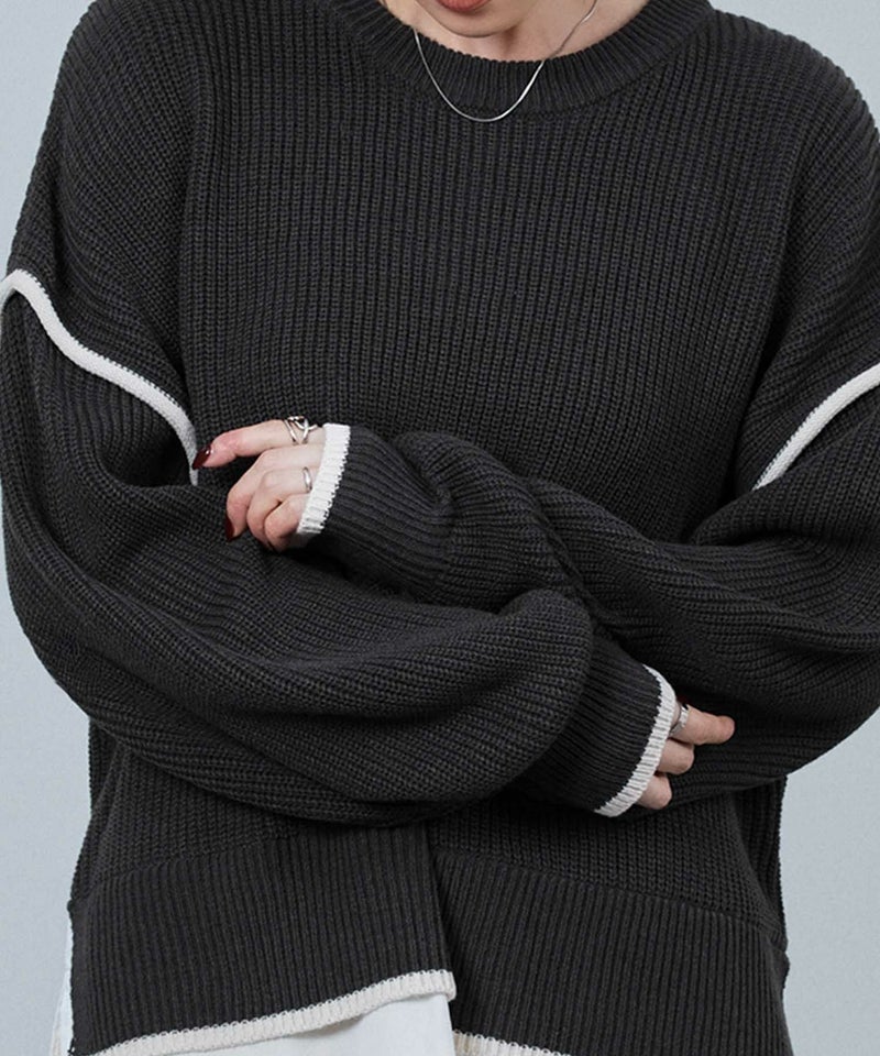 [期間限定knit]nAvy  時短 クルーニット レディース商品画像-13