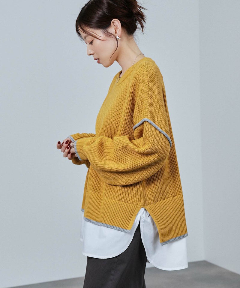 [期間限定knit]nAvy  時短 クルーニット レディース商品画像-17