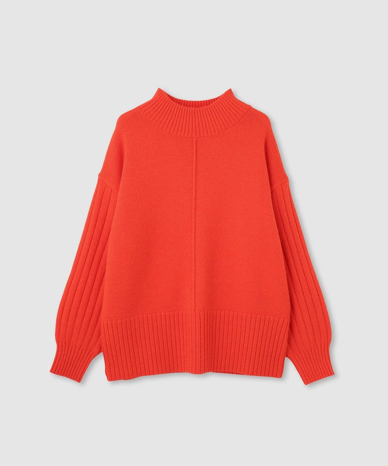 [期間限定knit]nAvy もちり もちもち ハイネックニット レディース商品画像-4