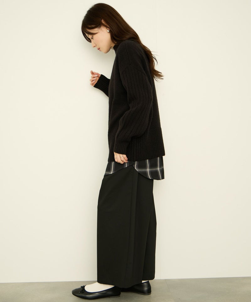 [期間限定knit]nAvy もちり もちもち ハイネックニット レディース商品画像-9