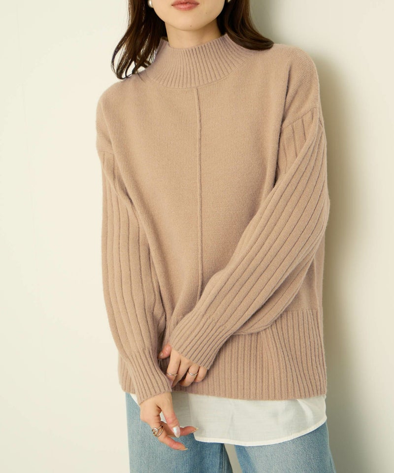 [期間限定knit]nAvy もちり もちもち ハイネックニット レディース商品画像-11