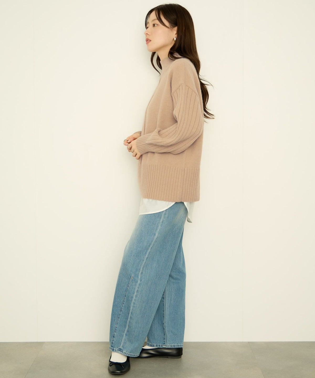 nAvy もちり もちもち ハイネックニット レディース