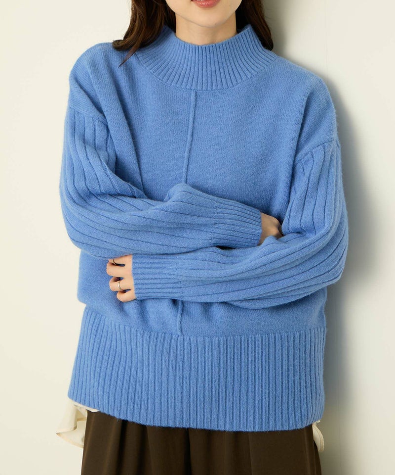 [期間限定knit]nAvy もちり もちもち ハイネックニット レディース商品画像-14