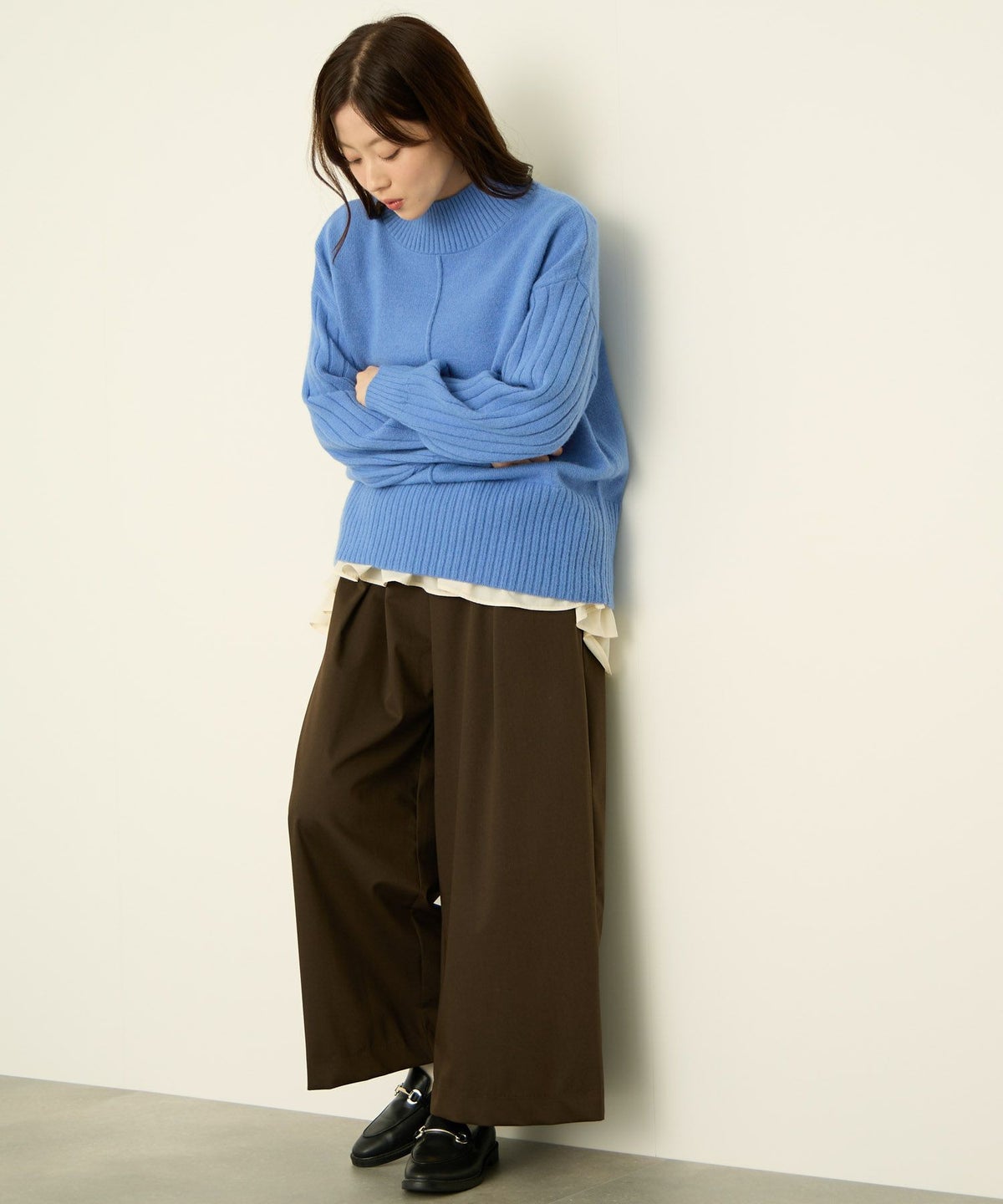 nAvy もちり もちもち ハイネックニット レディース