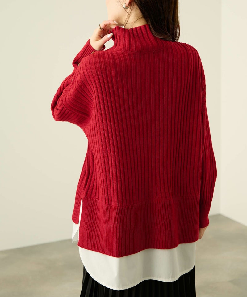 [期間限定knit]nAvy  時短 ボタンハイネックニット レディース商品画像-7