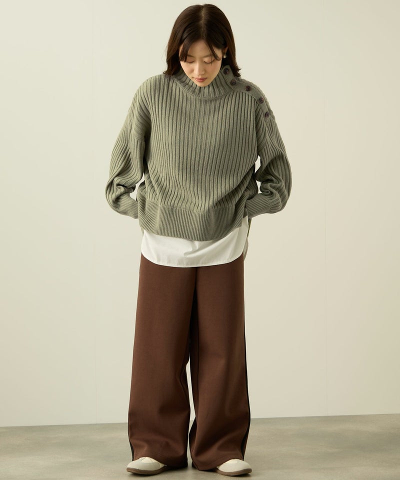 nAvy 時短 ボタンハイネックニット レディース商品画像-18