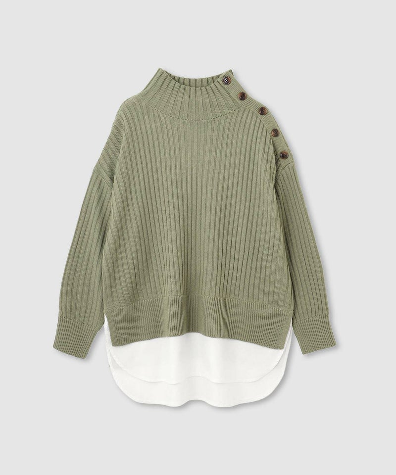 nAvy 時短 ボタンハイネックニット レディース商品画像-23