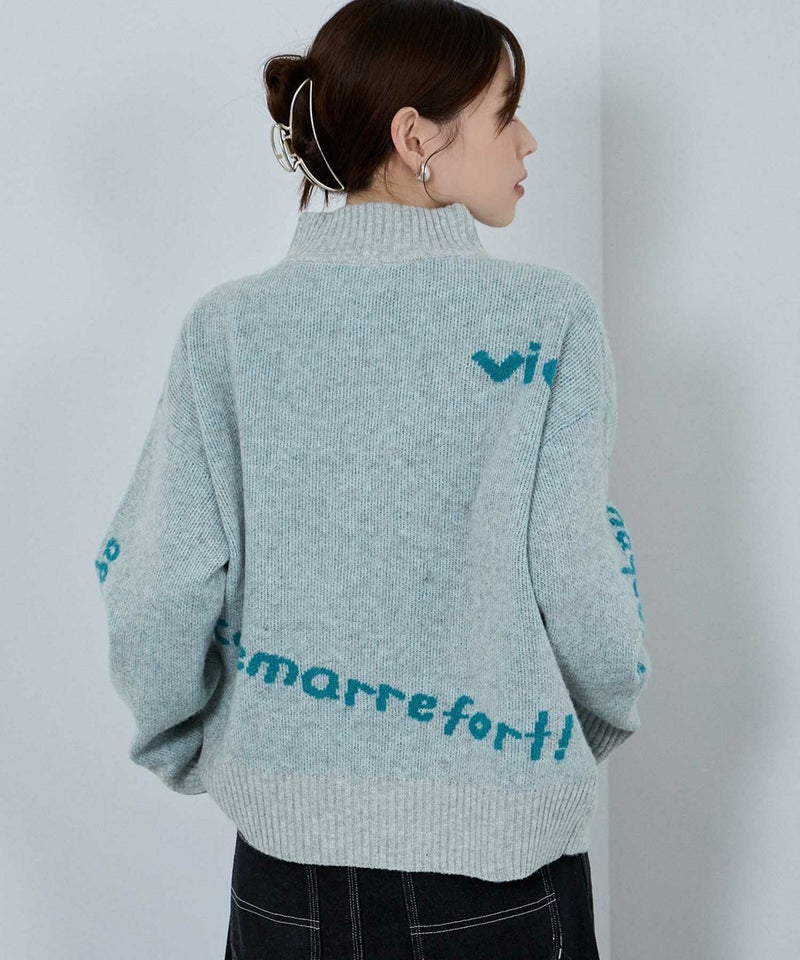 nAvy もちり もちもち 総柄ハイネックニット レディース商品画像-4