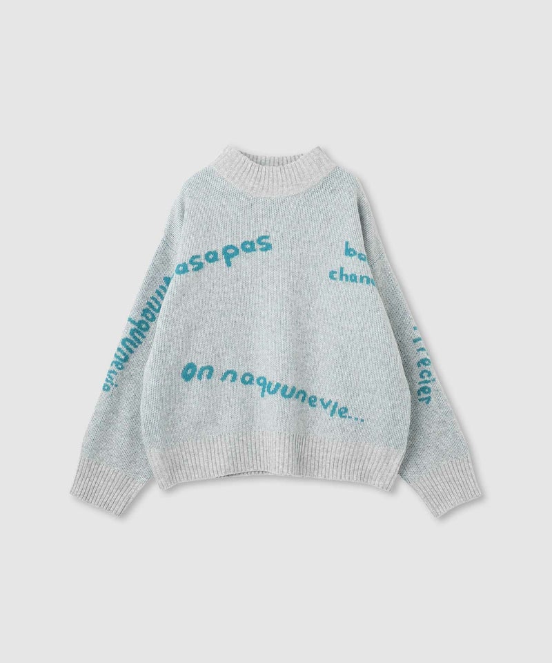 [期間限定knit]nAvy もちり もちもち 総柄ハイネックニット レディース商品画像-12