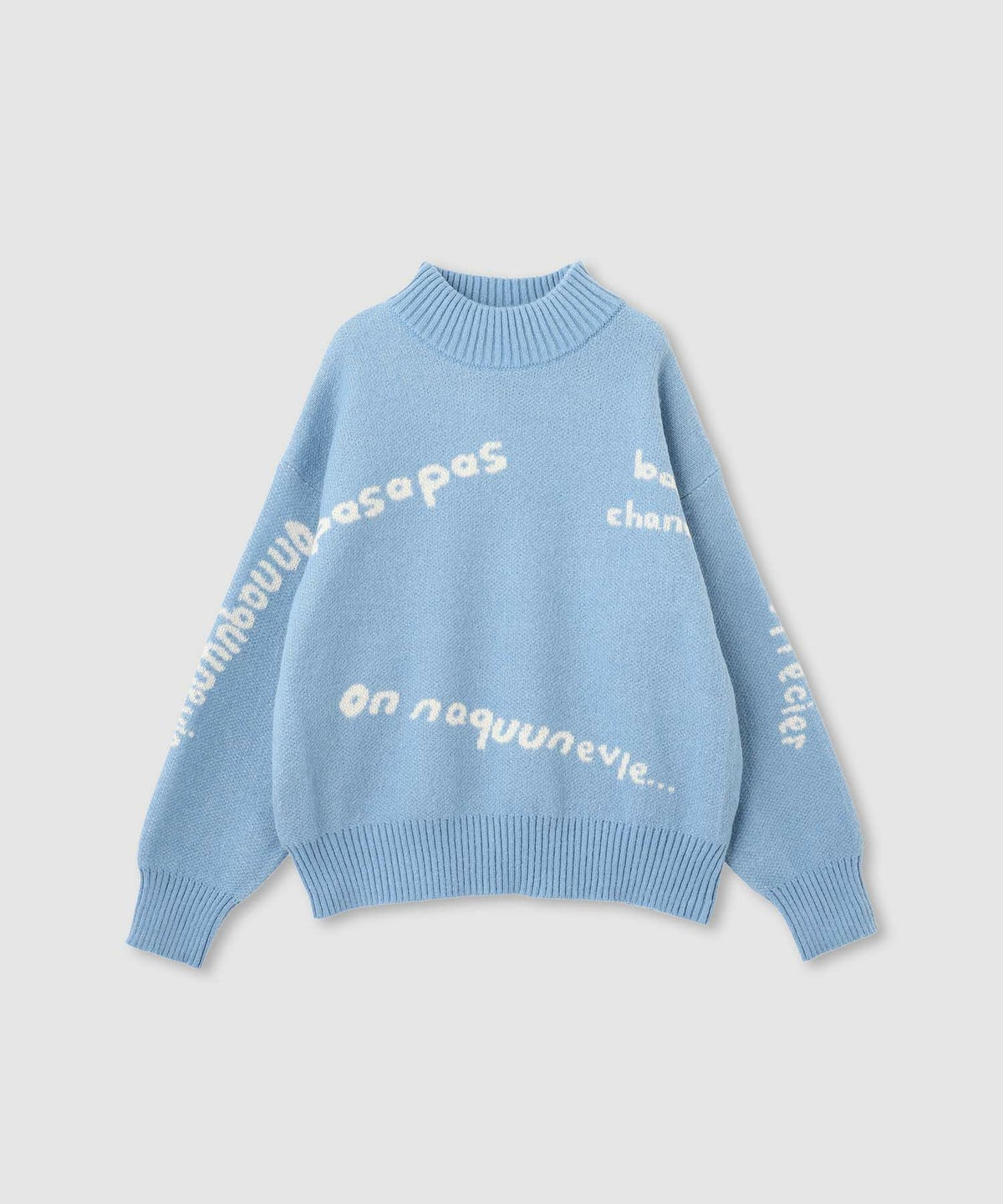 nAvy もちり もちもち 総柄ハイネックニット レディースnAvy もちり もちもち 総柄ハイネックニット レディース