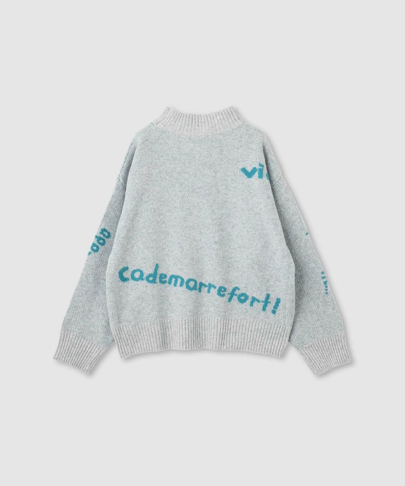 [期間限定knit]nAvy もちり もちもち 総柄ハイネックニット レディース商品画像-14