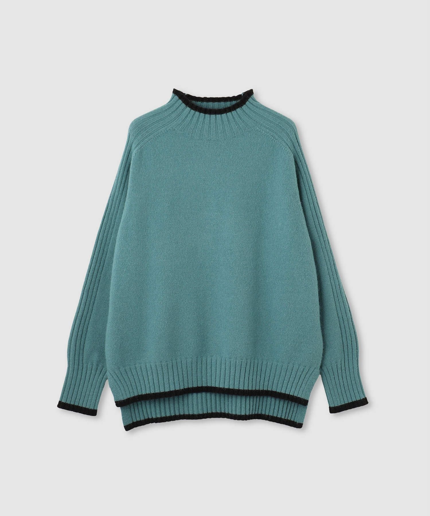 nAvy もちり もちもち 配色ハイネックニット レディース