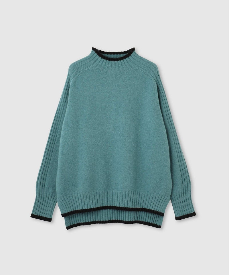 [期間限定knit]nAvy もちり もちもち 配色ハイネックニット レディース商品画像-22