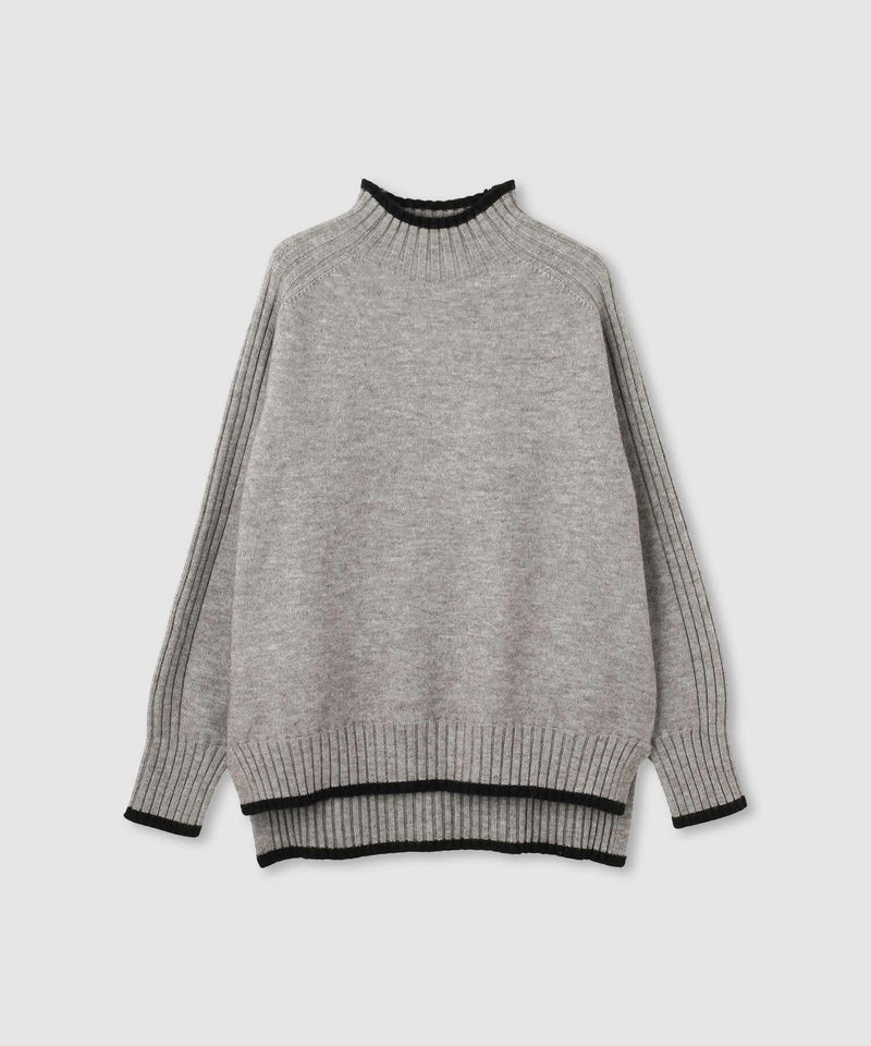 [期間限定knit]nAvy もちり もちもち 配色ハイネックニット レディース商品画像-23