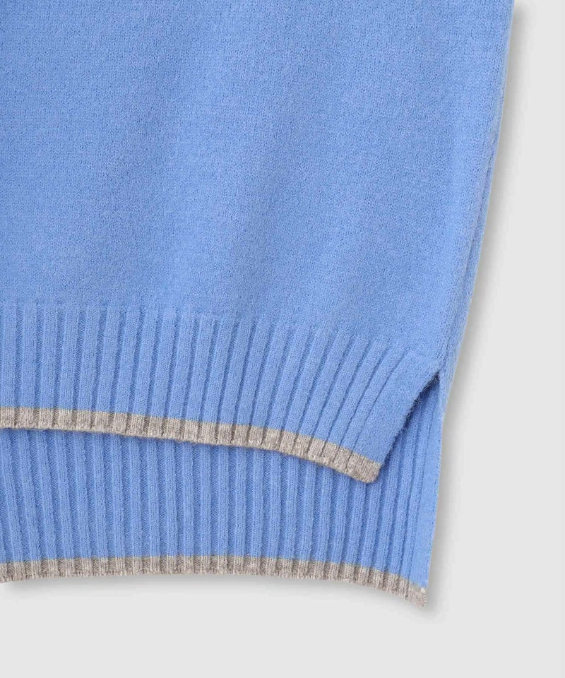 [期間限定knit]nAvy もちり もちもち 配色ハイネックニット レディース商品画像-29