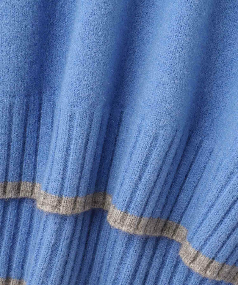 [期間限定knit]nAvy もちり もちもち 配色ハイネックニット レディース商品画像-30