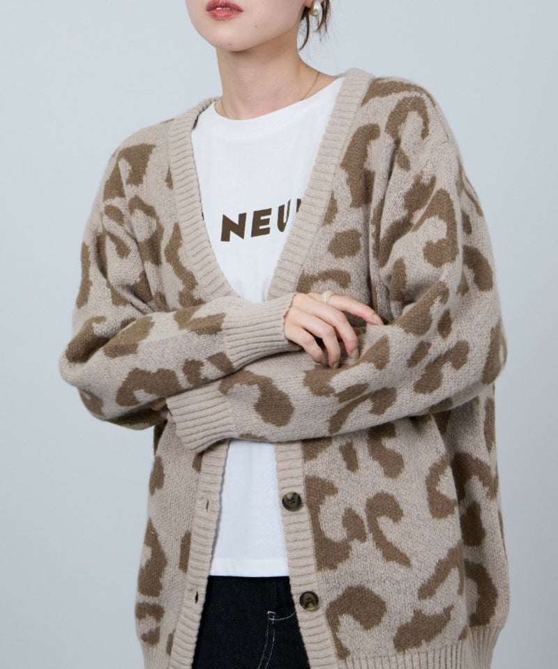 nAvy もちり もちもち 総柄ニットカーディガン レディース商品画像-16