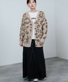[期間限定knit]nAvy もちり もちもち 総柄ニットカーディガン レディース商品サムネイル-17