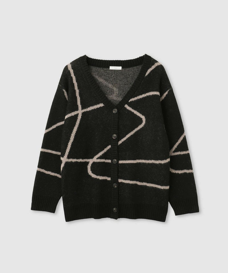 [期間限定knit]nAvy もちり もちもち 総柄ニットカーディガン レディース商品画像-19