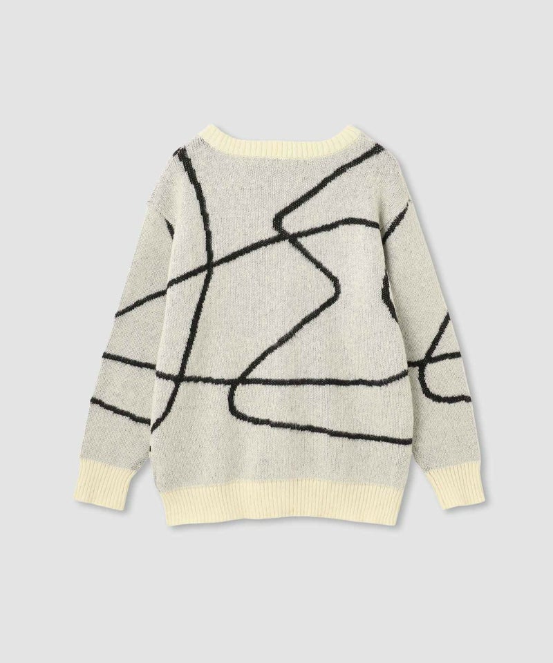 [期間限定knit]nAvy もちり もちもち 総柄ニットカーディガン レディース商品画像-22