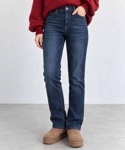 nAvy マックヒート裏起毛ストレートパンツ レディース