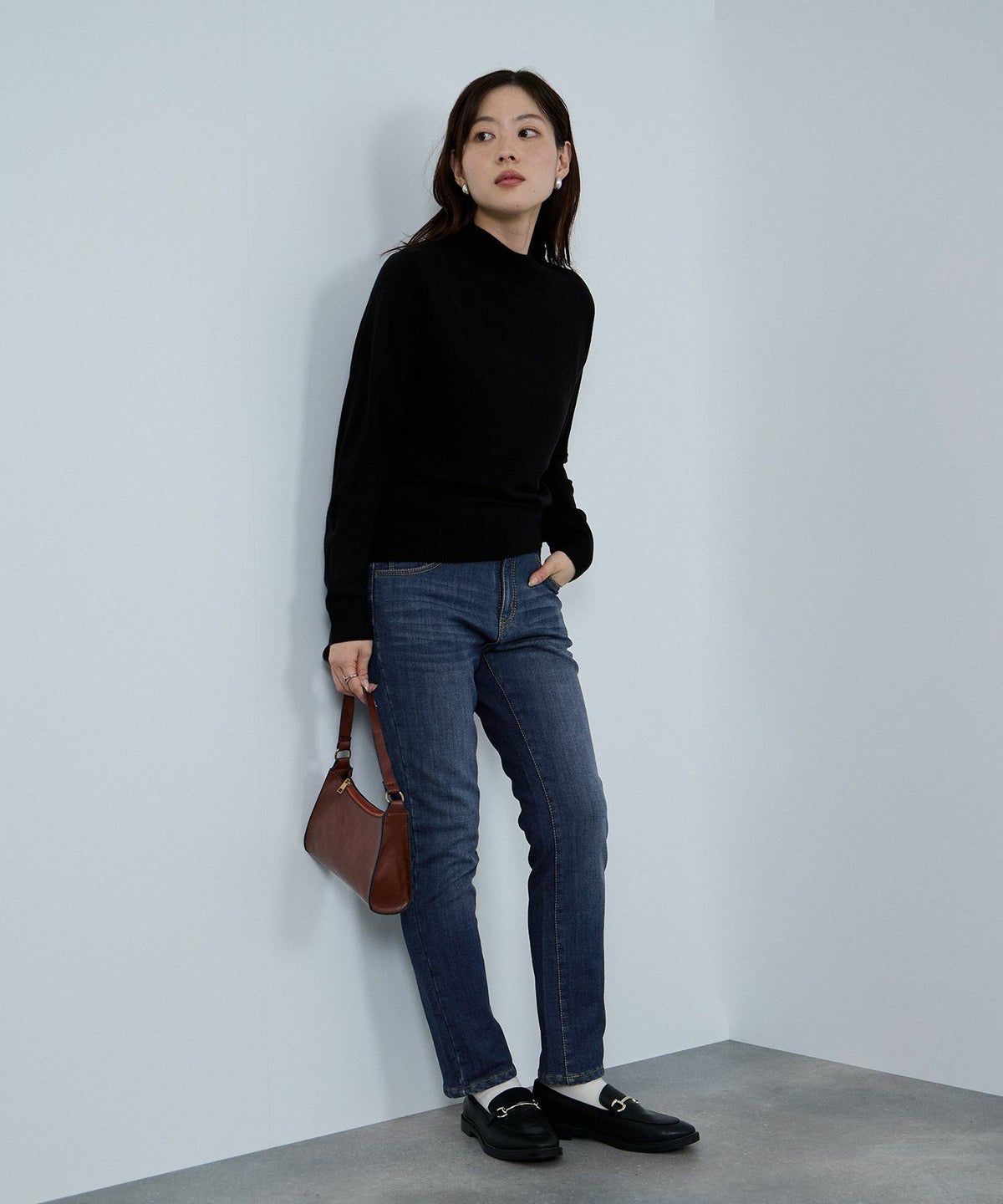 nAvy マックヒート裏起毛ストレートパンツ レディース