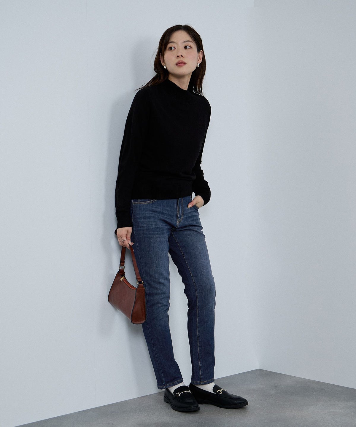 nAvy マックヒート裏起毛ストレートパンツ レディース