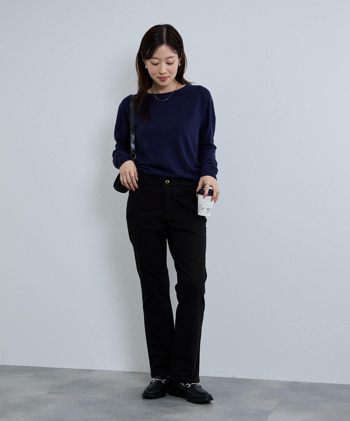 nAvy マックヒート裏起毛ストレートパンツ レディース