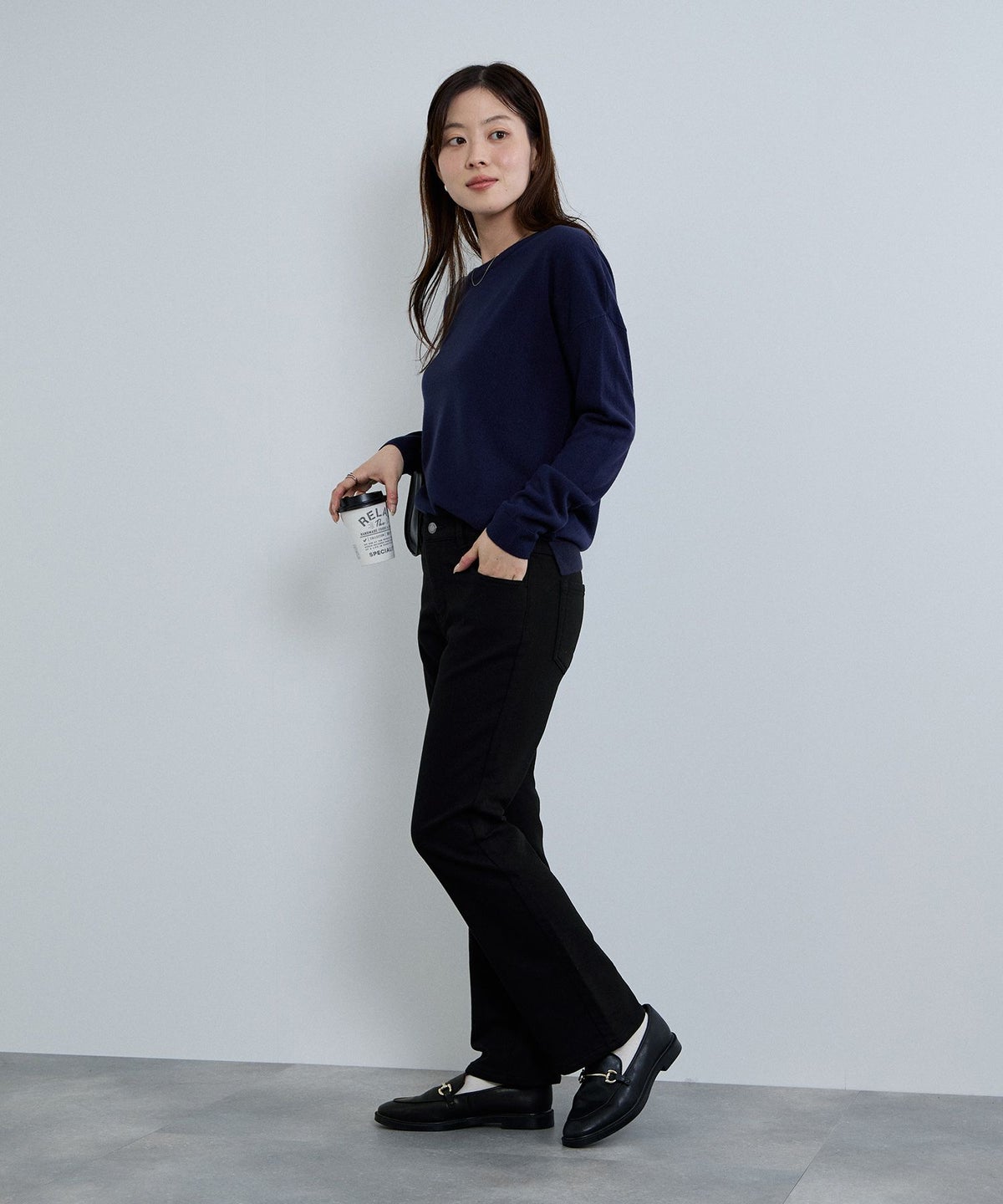 nAvy マックヒート裏起毛ストレートパンツ レディース