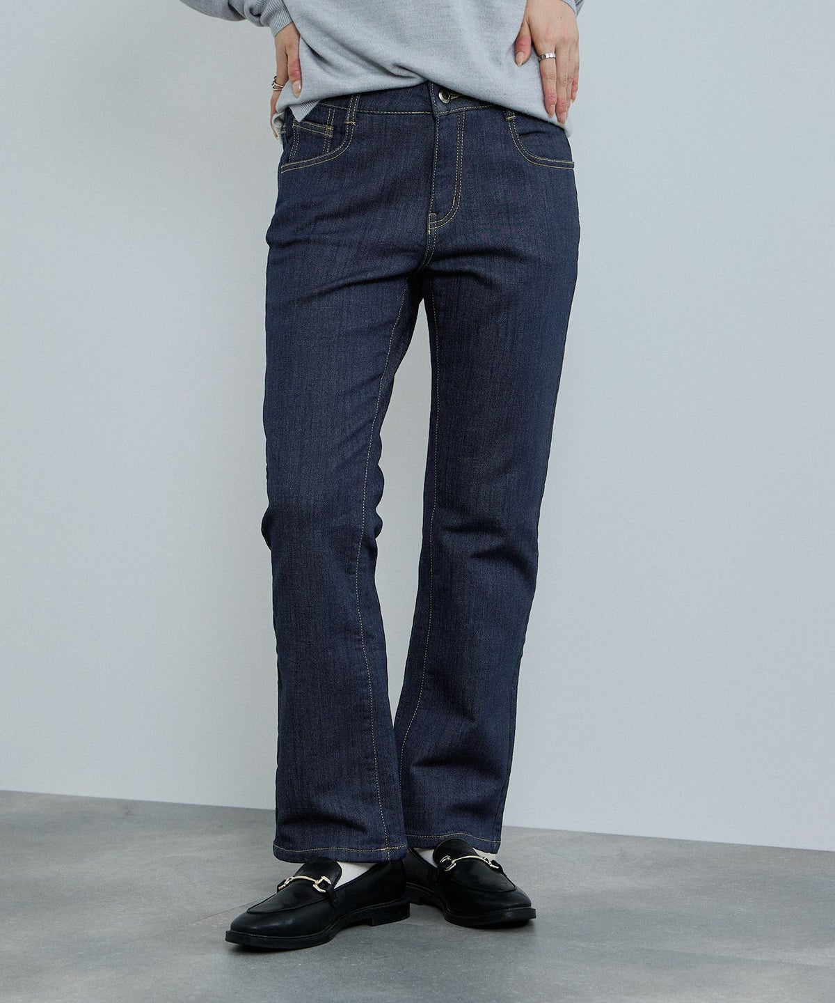 nAvy マックヒート裏起毛スリムストレート レディース